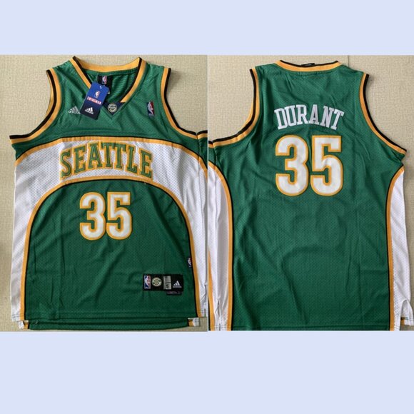 Mens Kevin Durant Green Stitched Jersey